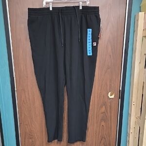 Fila Size 3X Black Terry Relaxed Fit Jogger Style Sweatpants